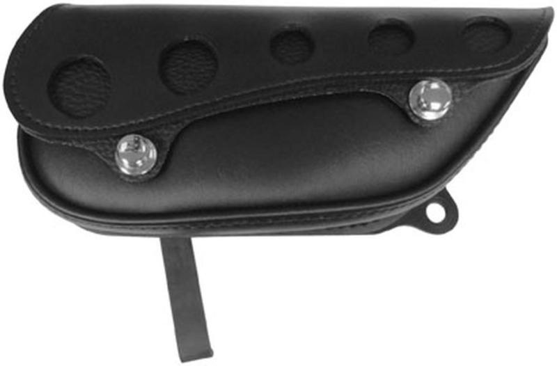 New willie & max revolution belt/chain guard bag syn-leather saddlebags, black,