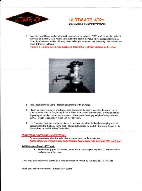 ULTIMATE AIR CO2 PORTABLE INFLATION SYSTEM-TANK, REG'S, HOSE, AIR CHUCK, CAGE!!!, US $300.00, image 8