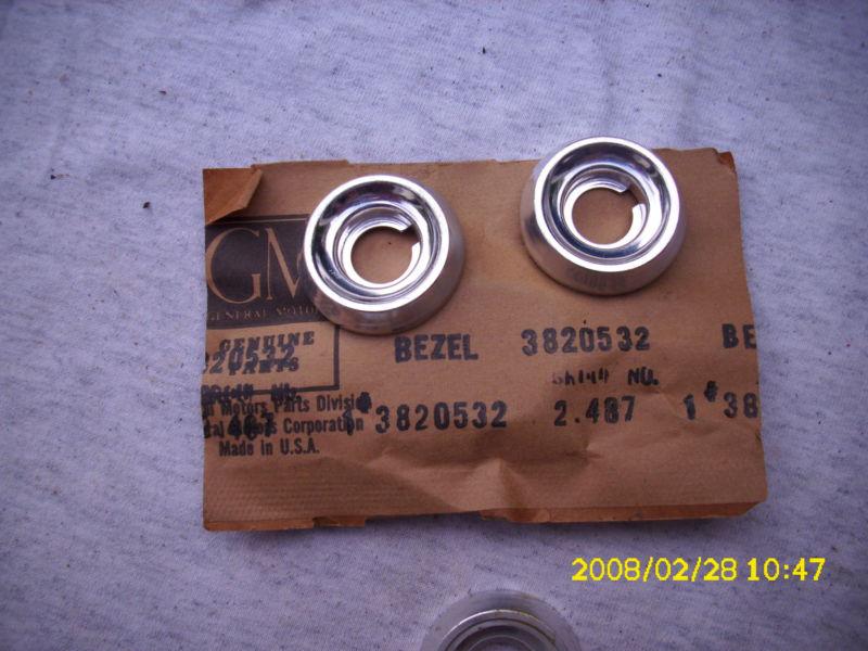 Buy 1963 1964 Corvette Windshield Wiper Control knob Bezel NOS Pair GM