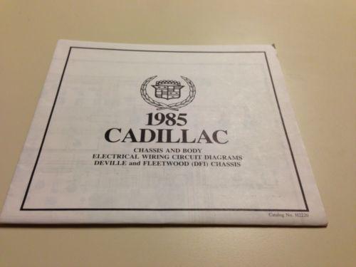 1985 cadillac deville and fleetwood (dfi) chassis wiring diagrams factory oem gm