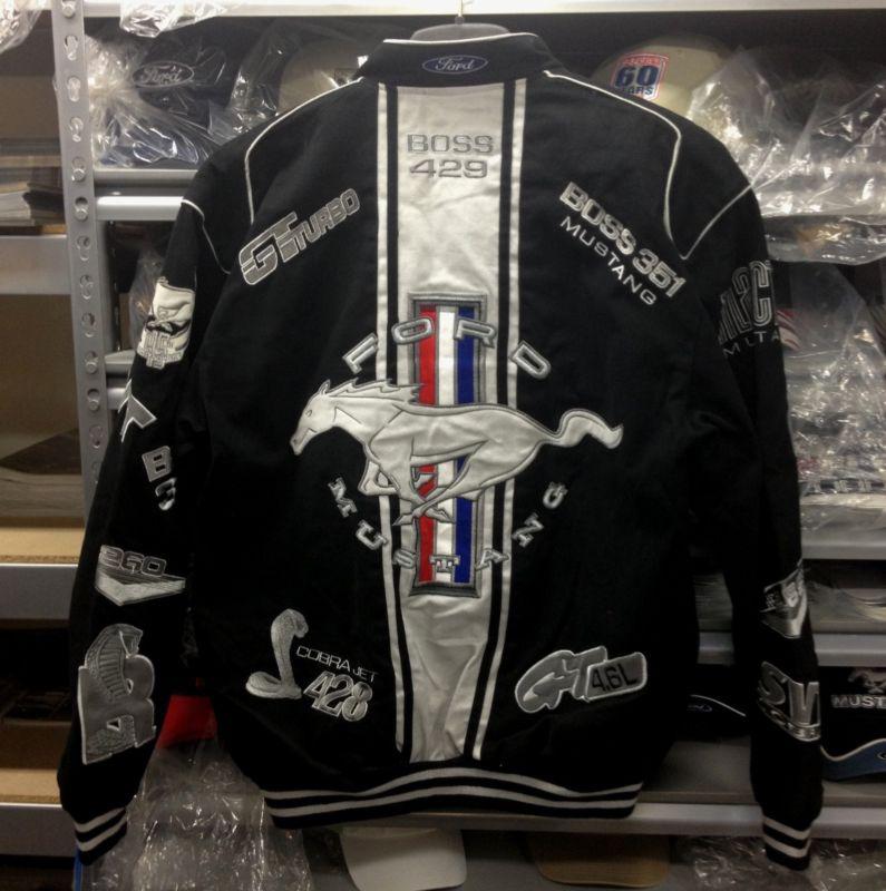 Mens ford mustang gt 5.0 cobra shelby svt mach boss 351 size medium twill jacket