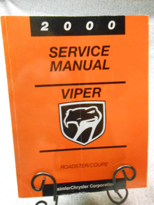 2000 dodge viper roadster coupe service manual oem dealer new