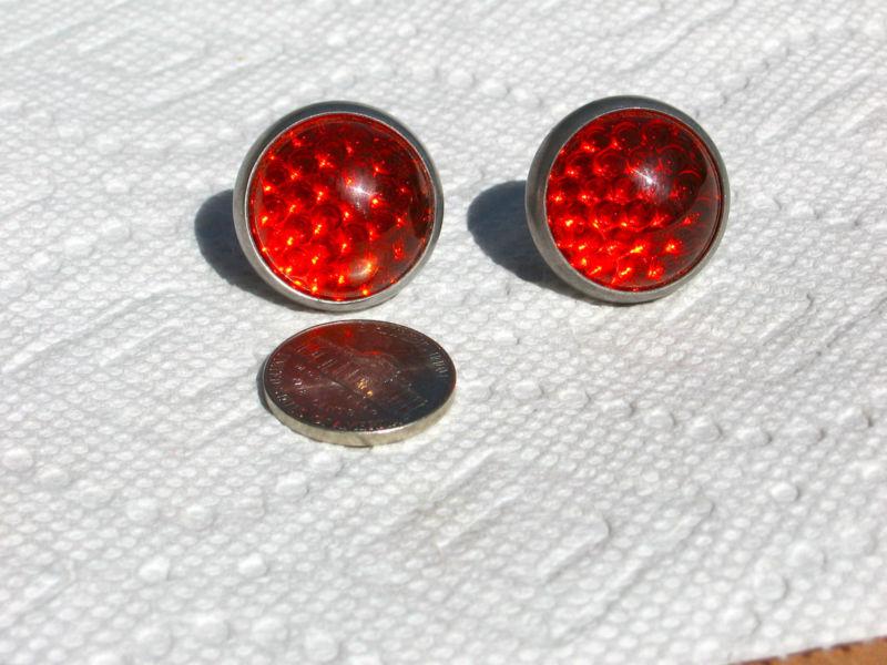  real glass reflector burnt orange harley knucklehead panhead indian  rat rod