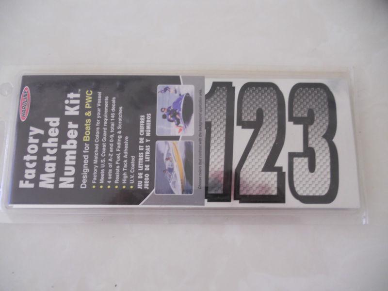 Boat lettering carbon fiber look