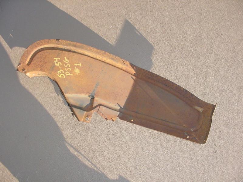 1953 1954 chevrolet 53 chevy 54 right pssg fender long tire splashpan panel oem