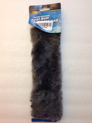 Auto expressions sheepskin seat belt shoulder pad-grey