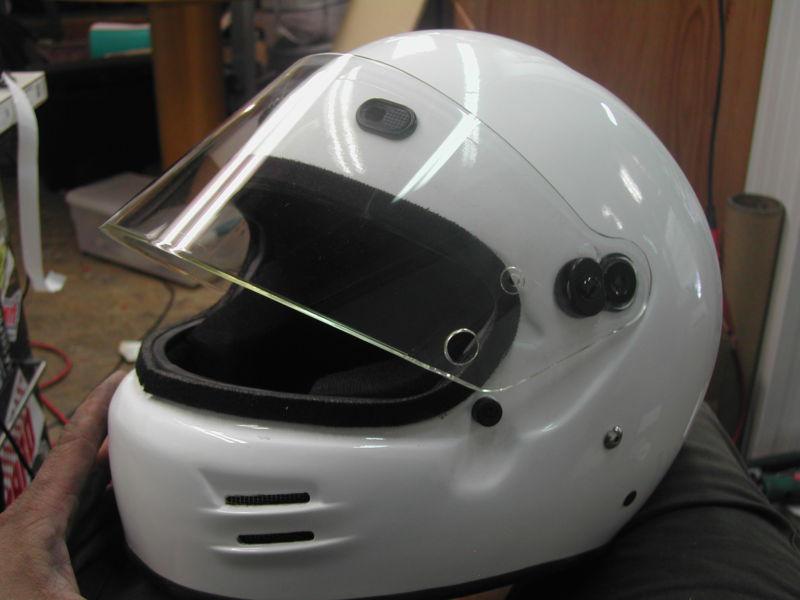 Bell helmet M4 Auto racing White Motorcycle hot rod bobber chopper DOT , US $0.99, image 4