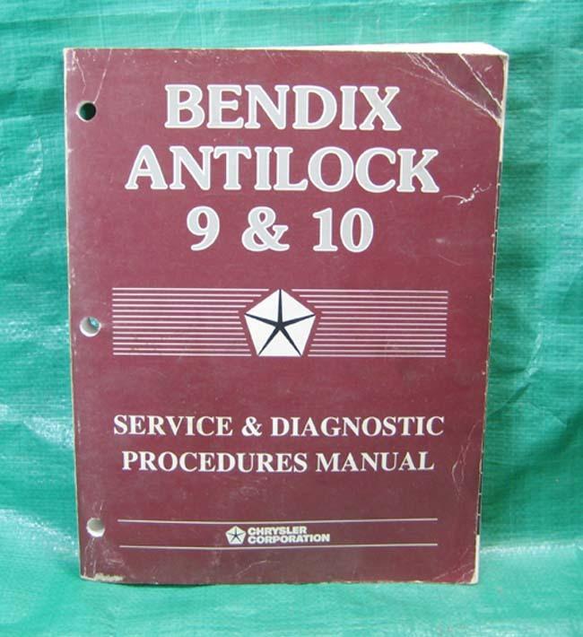 Oem chrysler bendix antilock brake 9 10 service diagnostic manual 81-699-96086