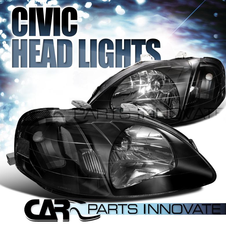 Buy HONDA 9900 CIVIC CRYSTAL HEADLIGHTS LAMP BLACK HOUSING in Walnut
