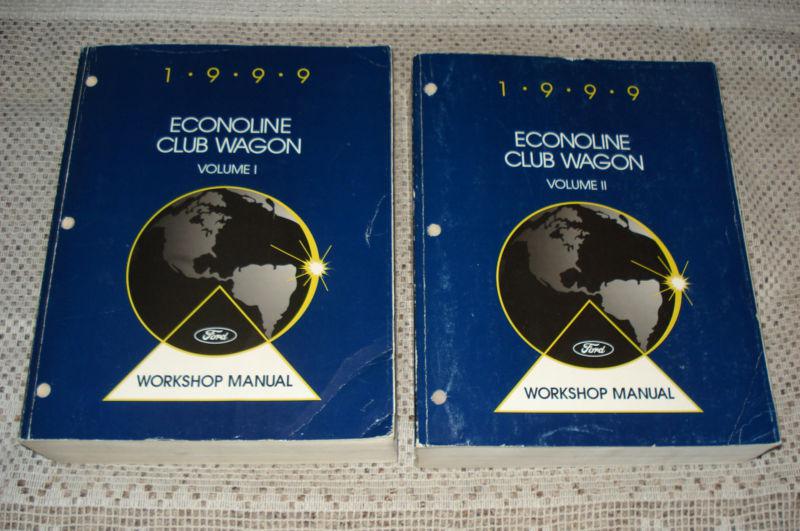 1999 ford econoline club wagon van service manual set shop books original repair