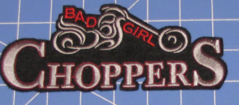 3" x 7" - "bad girl choppers"  patch  for vest
