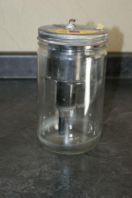 1953 buick super  windshield wiper washer jar glass bottle and pump