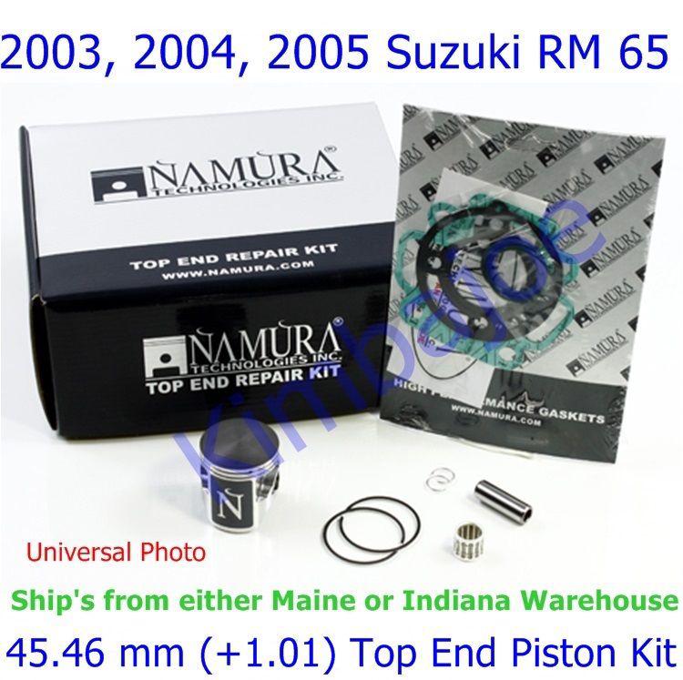 2003 2004 2005 suzuki rm 65 namura 45.46 mm (+1.01 mm) top end piston kit