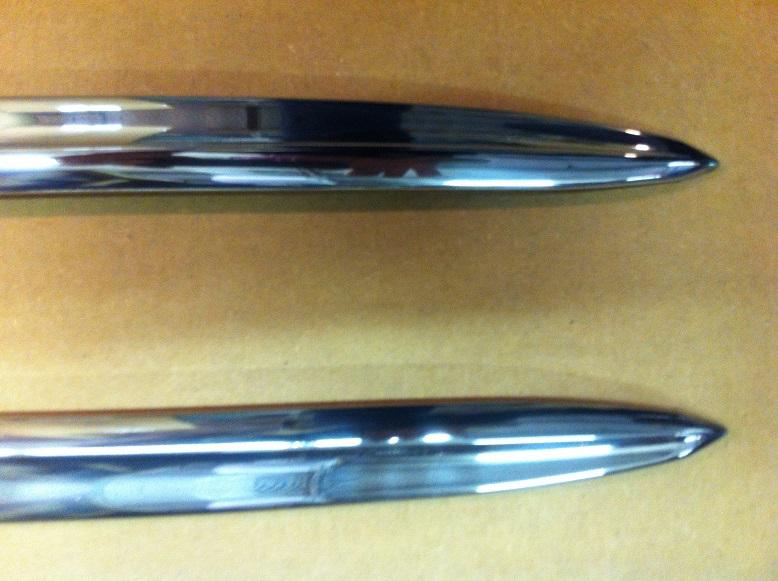 57 CHEVY 150 SIDE MOLDING TRIM QUARTERS DOORS CLONE SET FOR DRIVER RESTORED, US $400.00, image 2