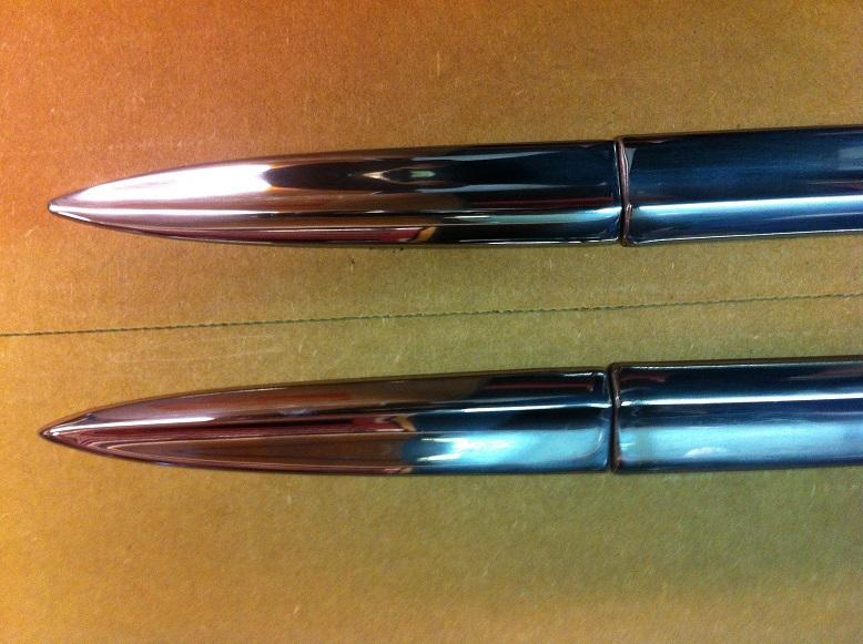 57 CHEVY 150 SIDE MOLDING TRIM QUARTERS DOORS CLONE SET FOR DRIVER RESTORED, US $400.00, image 4