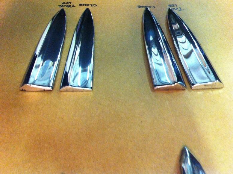 57 CHEVY 150 SIDE MOLDING TRIM QUARTERS DOORS CLONE SET FOR DRIVER RESTORED, US $400.00, image 6