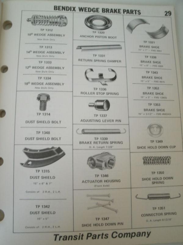 1975 Transit Parts Company TRUCK & BUS Replacement Parts Catalog No. TPC-101, US $19.99, image 6