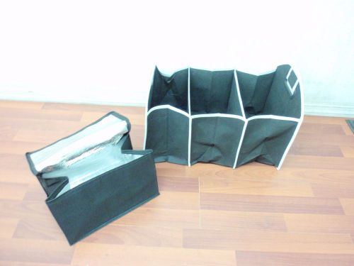 Car trunk organizer portable black storage case bag with cooler bag