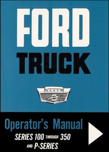 1963 ford truck operator's manual