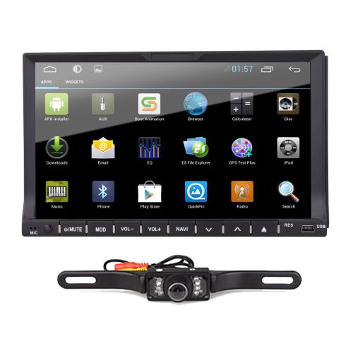 2din android 4.4 car gps stereo dvd player hd 7" tablet 3g wifi bluetooth+camera