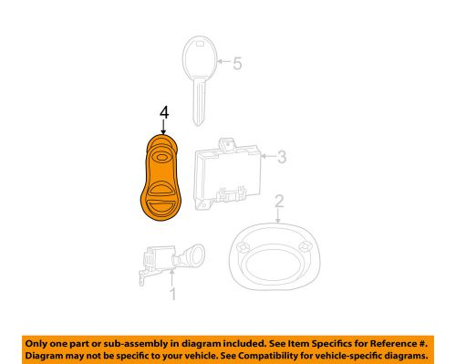 Chrysler oem 01-04 pt cruiser keyless entry-transmitter 4671641ae