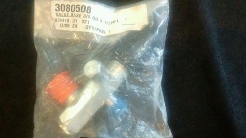 Marine ac suction valve base   3080508 3/8 od x 1/2mfl 16k   brand new