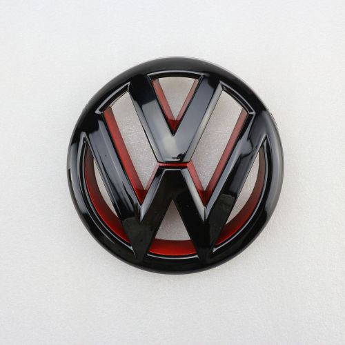 Gloss black red front emblem badge replacement fit for vw volkswagen jetta mk6