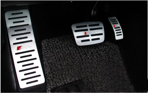 Aluminum foot pads rest fuel brake pedal at 3pcs for for audi a3 8v 2014 2015