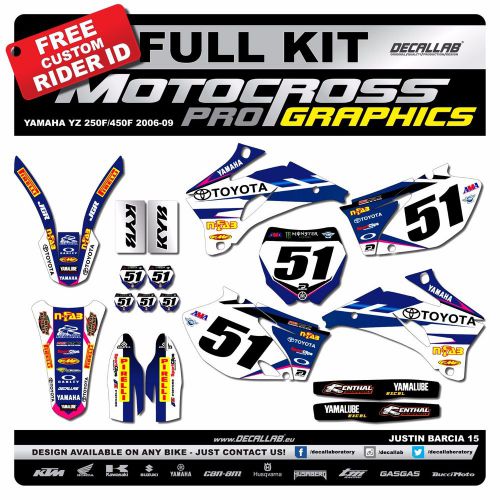 Yamaha yzf 450 2006-2009 super durable mx graphics decals stickers decallab