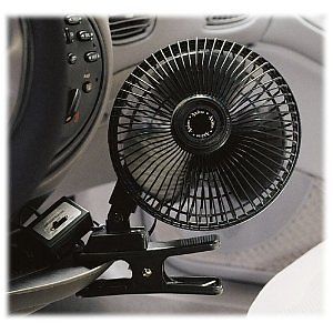 Portable electric oscillating clip-on fan for cars, trucks, vans, rvs removable