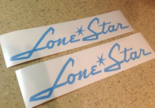 Lone star boat vintage decal die-cut 2-pak free ship + free bass fish decal!