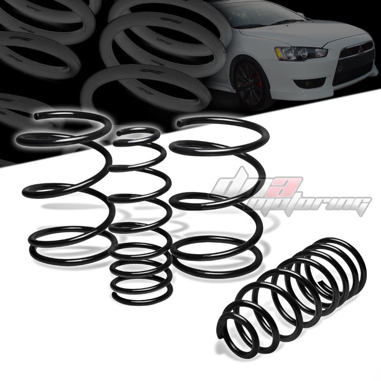 08-12 mit lancer cy2a 4b12 black 1" drop suspension lowering springs f235/r175lb