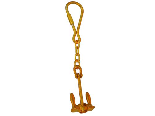 Marine nautical brass anchor key chain for boat, gift – five oceans