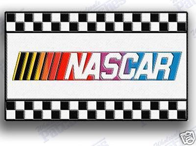 Nascar racing  iron on embroidery patch patches daytona 500 checkered flag pit