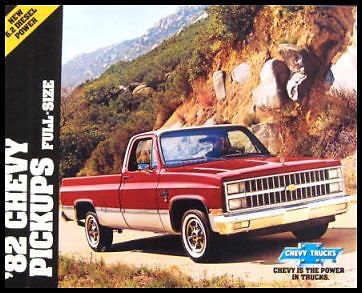 1982 chevy full size pickup truck sales brochure 24 pp