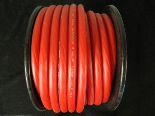 0 gauge wire 50 ft red superflex 1/0 awg power ground cable stranded car