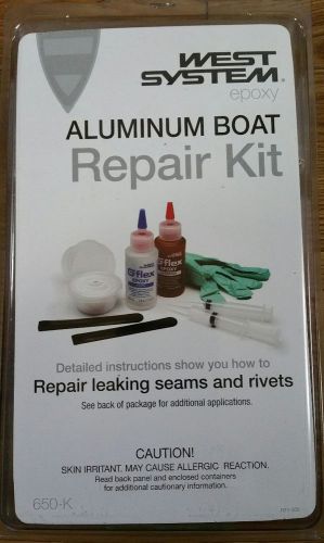 New genuine west system 650-k aluminum boat repair kit fix seams &amp; rivets