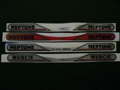 Antique neptune outboard motor decals