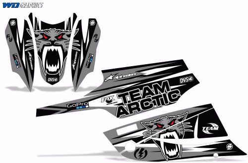 Decal graphic kit arctic cat firecat f5,f6,f7 sled sabercat snowmobile wrap slvr