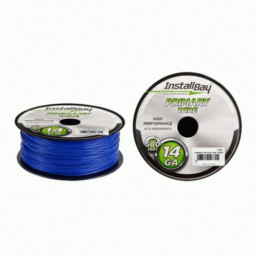 Install bay pwbl14500 blue color primary wire in 14 gauge - 500 feet per spool