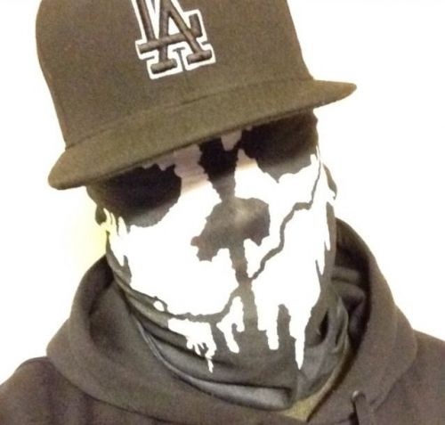 Ghost one  skull tube face mask skeleton motorcycle biker bandana neck warmer