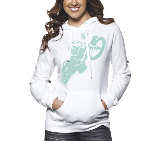 Thor poppa womens pullover hoodie white/blue