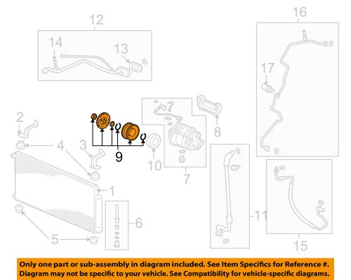 Honda oem 07-11 cr-v compressor-clutch 38900rza014