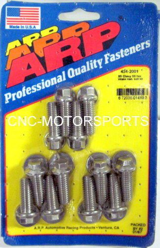 Arp intake manifold bolt kit 434-2001 chevy 265 400 factory oem