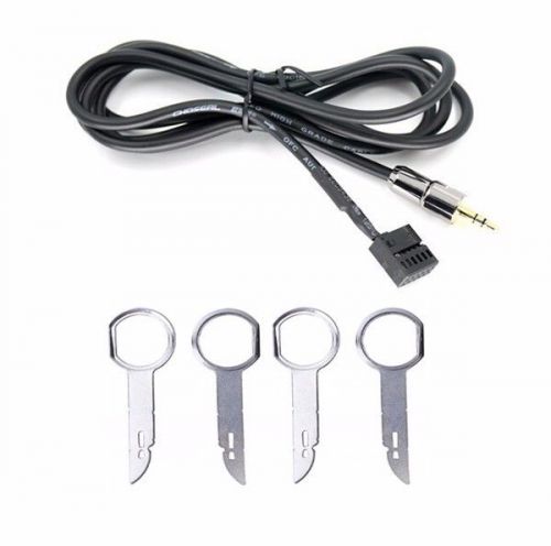 Car 3.5mm audio gold jack aux input cable adapter for ford focus mondeo 6000 cd