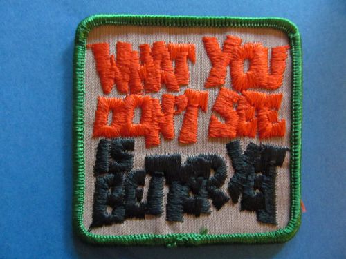 Vintage 70s  biker vest hat hippie jacket patch what you don't see is better yet