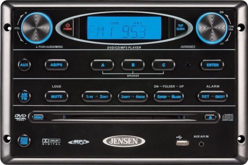 New jensen awm965 rv radio am fm cd dvd usb  stereo w/remote