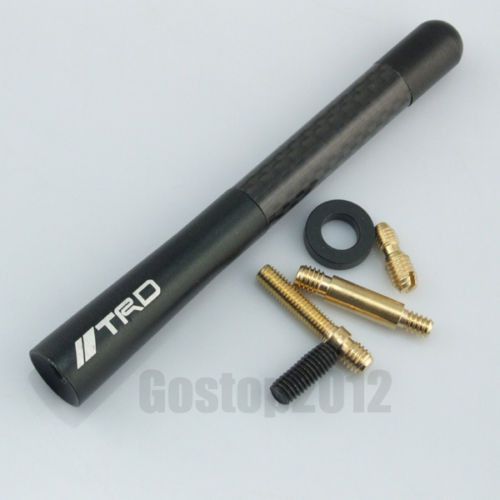 4.7'' car antenna black short carbon fiber trd logo for toyota all model new