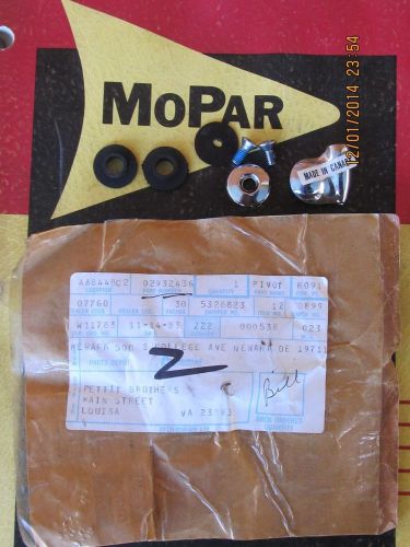 Nos mopar 1966-76 a-body all 66-67 b-body all chrome vent window pivot pkg right