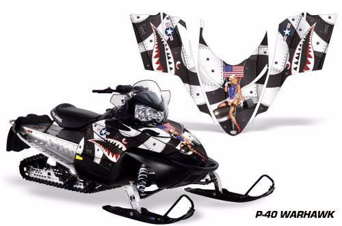 Amr racing sled wrap polaris rush rmk assault snowmobile graphic kit 06-10 wrhwk